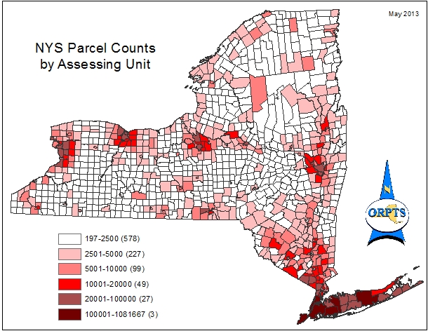NYS Parcel counts by Assessing Units