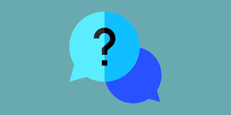 question mark with bubble icons