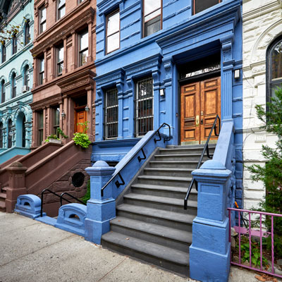 colorful row houses