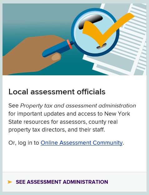 Local Assessment Officials Section Menu