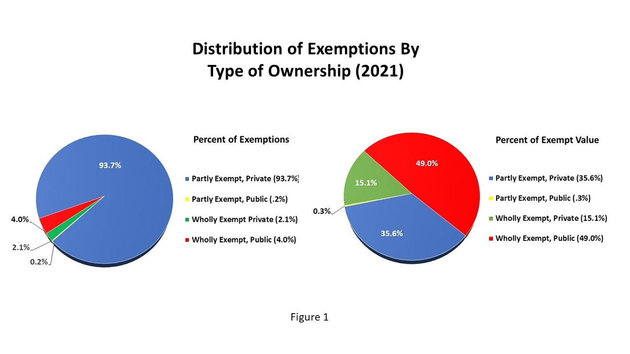 Figure 1 - Distribution of Exemptions by Type of Ownership 2021