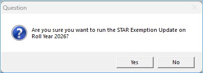 Select Yes to confirm or No to cancel. 