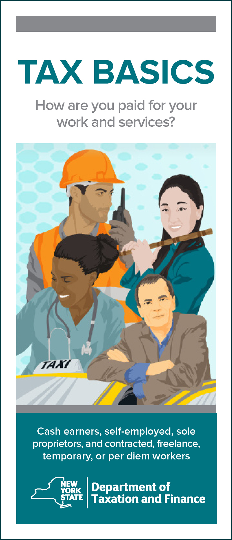 Construction worker, musician, nurse, and taxi driver